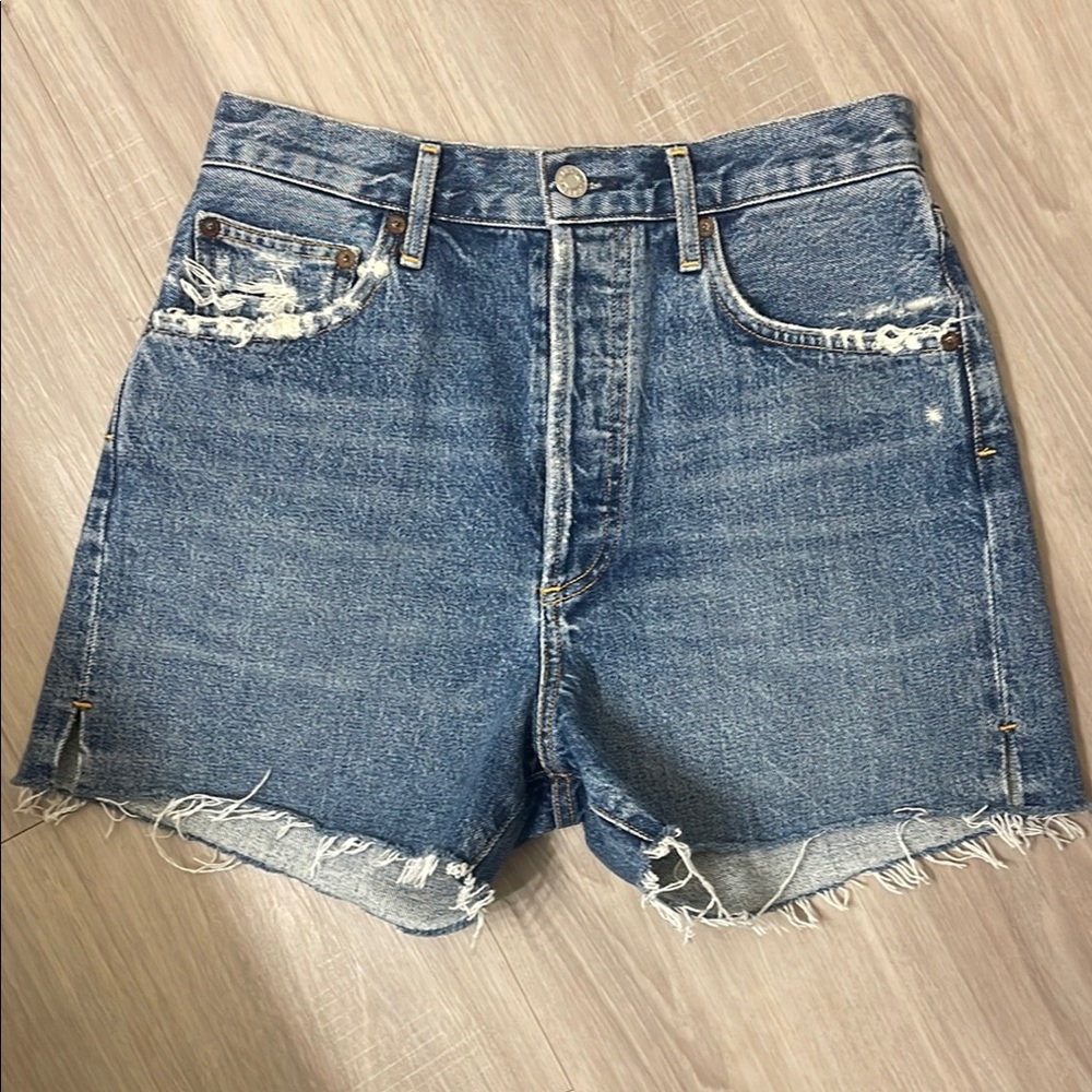 Agolde Blue Jean Shorts